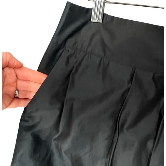 Banana Republic Black A-Line Woven Cotton Skirt Floral‎ Embroidered Knee 14 - Picture 4 of 10